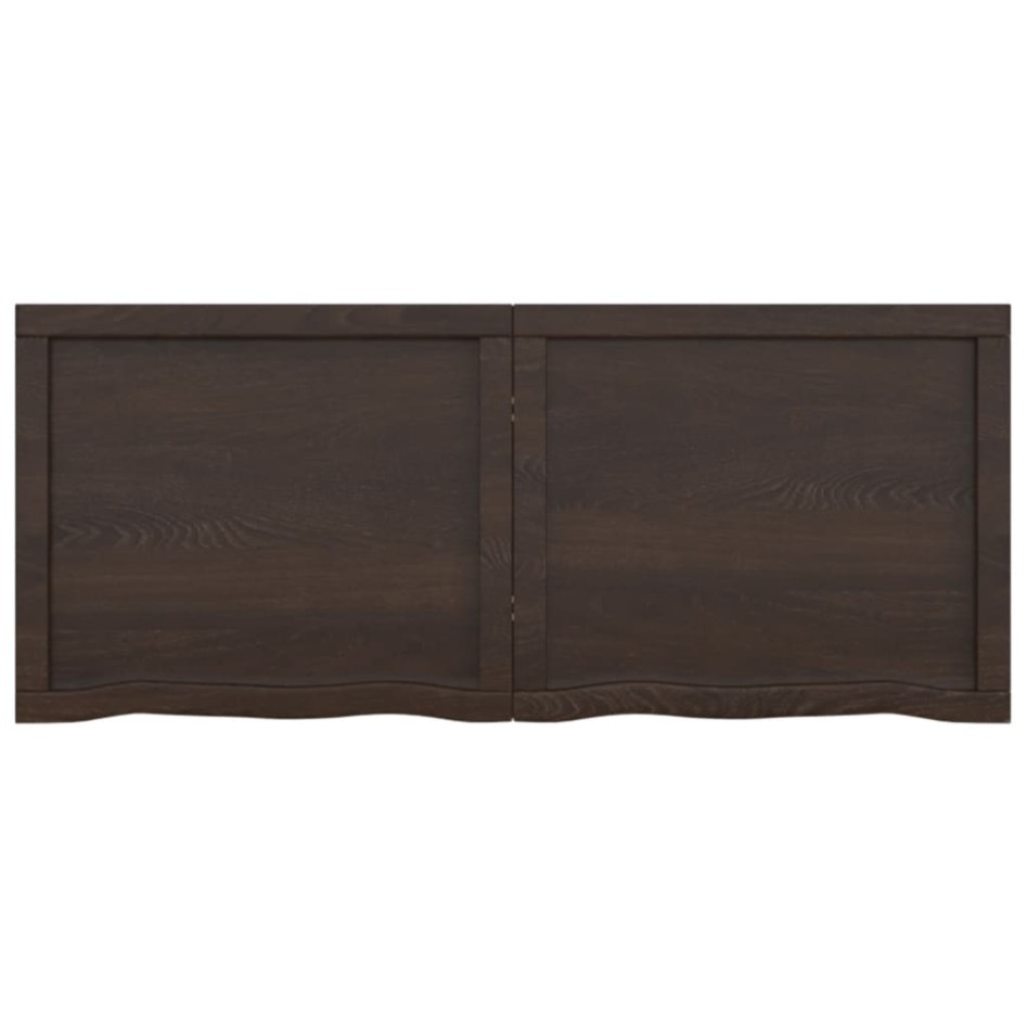 Tablero mesa madera roble tratada gris oscuro 120x50x(2-6)