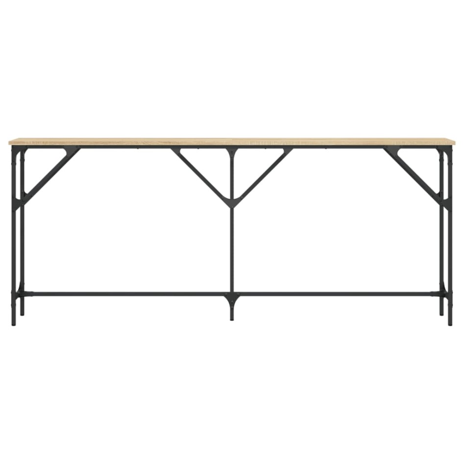 Mesa consola madera de ingeniería roble Sonoma 180x23x75