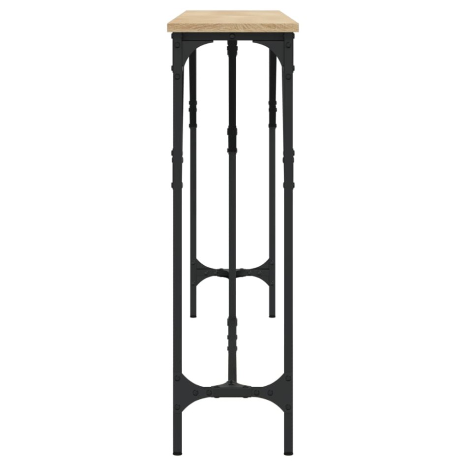 Mesa consola madera de ingeniería roble Sonoma 180x23x75