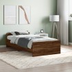 Estructura de cama sin colchón madera marrón roble 90x200 cm
