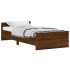 Estructura de cama sin colchón madera marrón roble 90x200