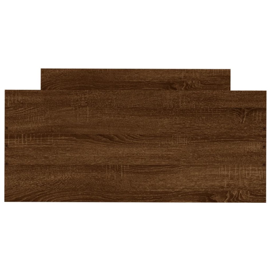 Estructura de cama sin colchón madera marrón roble 90x200