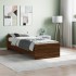 Estructura de cama sin colchón madera marrón roble 75x190