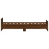 Estructura de cama sin colchón madera marrón roble 75x190