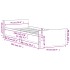 Estructura de cama sin colchón madera marrón roble 75x190