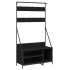 Perchero con zapatero negro 100x41x184