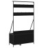 Perchero con zapatero negro 100x41x184