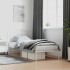 Estructura cama sin colchón con cabecero metal blanco 90x200