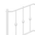 Estructura cama sin colchón con cabecero metal blanco 90x200