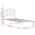 Estructura cama sin colchón con cabecero metal blanco 90x200