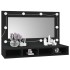 Mueble con espejo y LED negro 90x31,5x62
