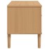Mueble de TV SENJA aspecto ratán madera pino marrón