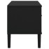 Mueble de TV SENJA aspecto ratán madera pino negro 106x40x49