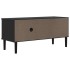 Mueble de TV SENJA aspecto ratán madera pino negro 106x40x49