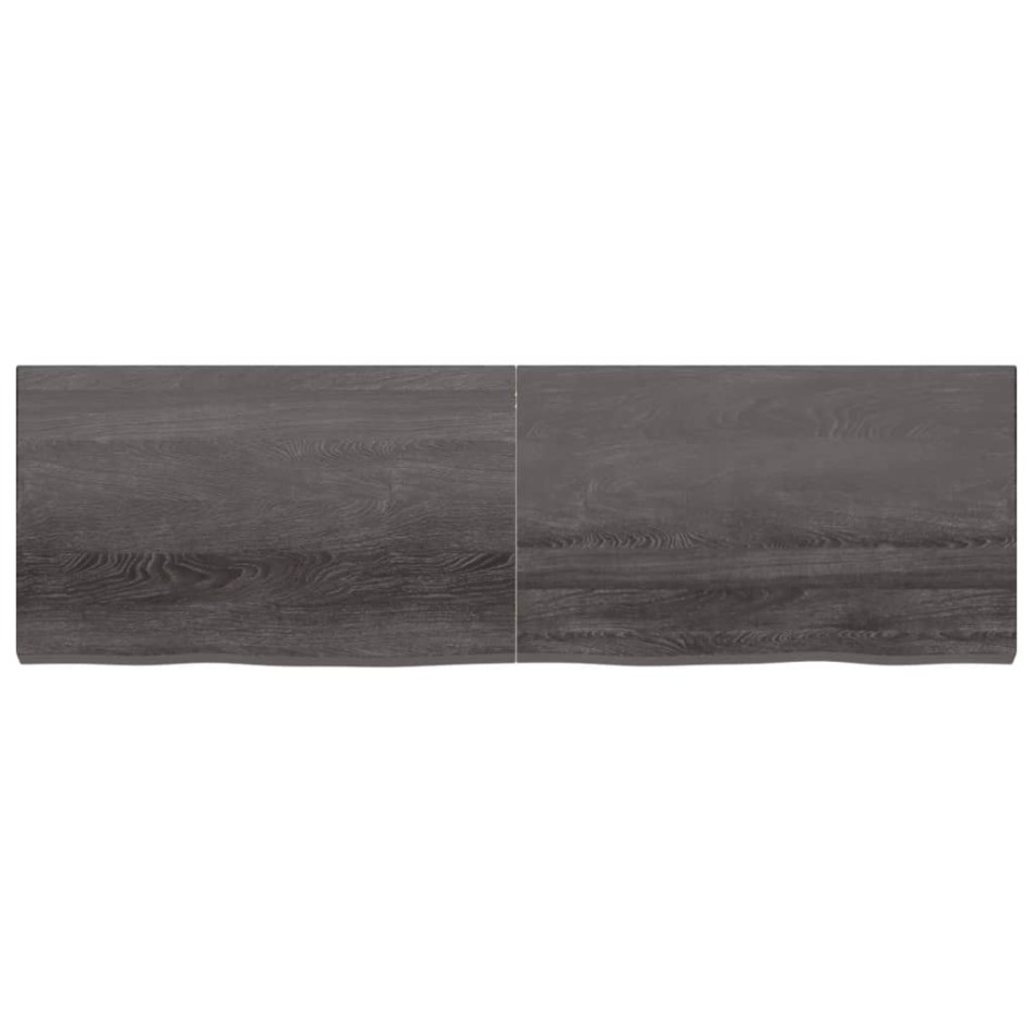 Tablero mesa madera roble tratada marrón oscuro 200x60x(2-6)