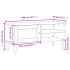 Mueble de TV SENJA aspecto ratán madera pino negro 106x40x49