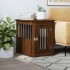 Jaula para perros madera de ingeniería roble marrón 45x62x59