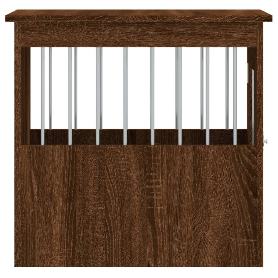 Jaula para perros madera de ingeniería roble marrón 45x62x59