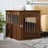 Jaula para perros madera ingeniería roble marrón 64,5x80x71