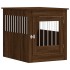 Jaula para perros madera ingeniería roble marrón 64,5x80x71