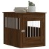Jaula para perros madera ingeniería roble marrón 64,5x80x71