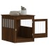 Jaula para perros madera ingeniería roble marrón 64,5x80x71