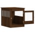 Jaula para perros madera ingeniería roble marrón 64,5x80x71