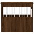 Jaula para perros madera ingeniería roble marrón 64,5x80x71