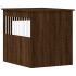 Jaula para perros madera ingeniería roble marrón 64,5x80x71