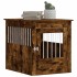 Jaula para perros madera ingeniería roble ahumado 64,5x80x71