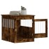 Jaula para perros madera ingeniería roble ahumado 64,5x80x71