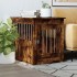 Jaula para perros madera ingeniería roble ahumado 55x75x65