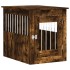 Jaula para perros madera ingeniería roble ahumado 55x75x65