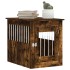 Jaula para perros madera ingeniería roble ahumado 55x75x65