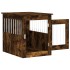 Jaula para perros madera ingeniería roble ahumado 55x75x65
