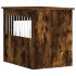 Jaula para perros madera ingeniería roble ahumado 55x75x65