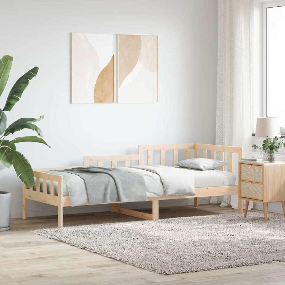 Sofá cama sin colchón madera maciza de pino 80x200