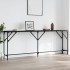 Mesa consola madera de ingeniería negra 200x29x75