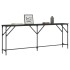 Mesa consola madera de ingeniería negra 200x29x75