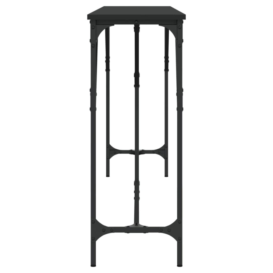 Mesa consola madera de ingeniería negra 200x29x75
