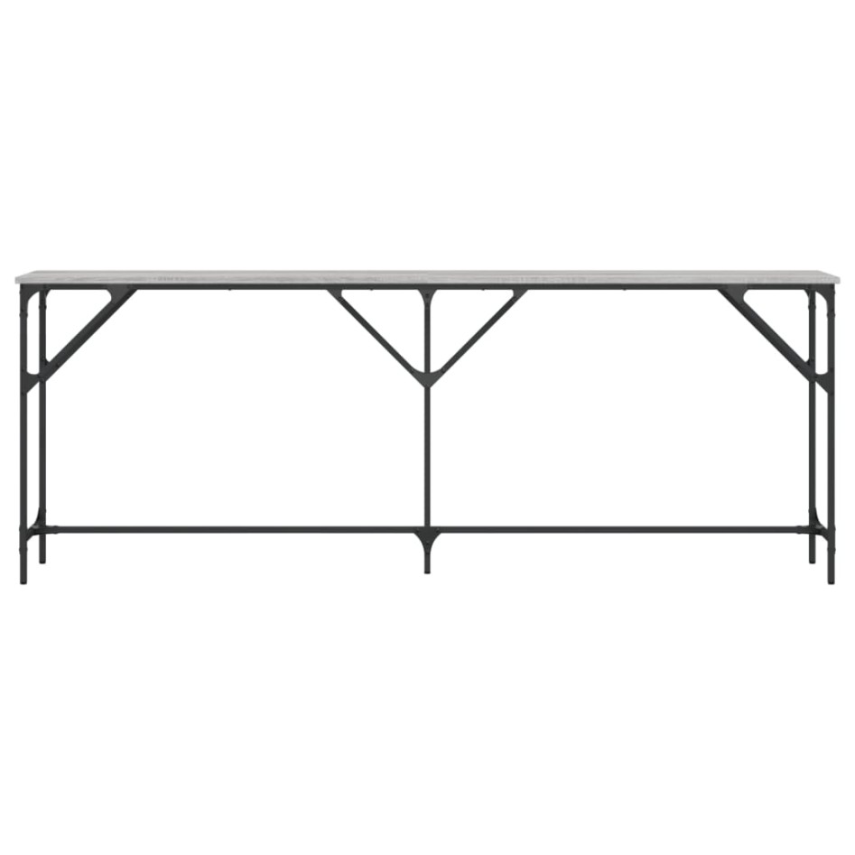 Mesa consola madera de ingeniería gris Sonoma 200x29x75