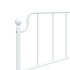 Estructura cama sin colchón con cabecero metal blanco 90x200