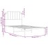 Estructura cama sin colchón con cabecero metal blanco 90x200