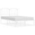Estructura cama sin colchón con cabecero metal blanco
