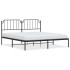 Estructura cama sin colchón con cabecero metal negro 160x200