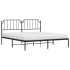 Estructura cama sin colchón con cabecero metal negro 160x200