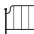 Estructura cama sin colchón con cabecero metal negro 160x200