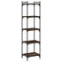 Librería 5 estantes madera ingeniería roble ahumado