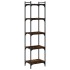 Librería 5 estantes madera ingeniería roble ahumado