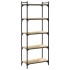 Librería 5 estantes madera ingeniería roble Sonoma 60x30x154